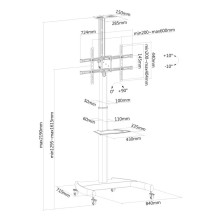 TV SET ACC FLOOR STAND BLACK / 37-70&quot; PLASMA-M1900E NEOMOUNTS