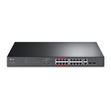 Switch, TP-LINK, Desktop / pedestal, 16x10Base-T / 100Base-TX, 2x10 / 100 / 1000BASE-T / SFP combo, PoE+ ports 16, 192 W