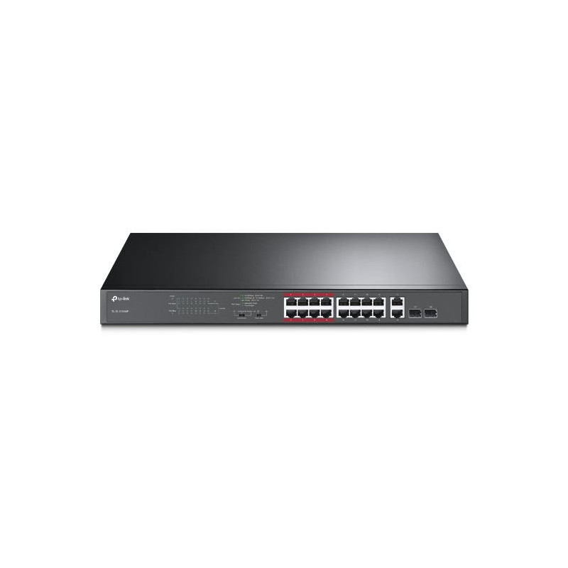 Switch, TP-LINK, Desktop / pedestal, 16x10Base-T / 100Base-TX, 2x10 / 100 / 1000BASE-T / SFP combo, PoE+ ports 16, 192 W