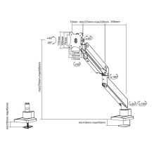 MONITOR ACC DESK MOUNT 10-49&quot; / NM-D775BLACKPLUS NEOMOUNTS