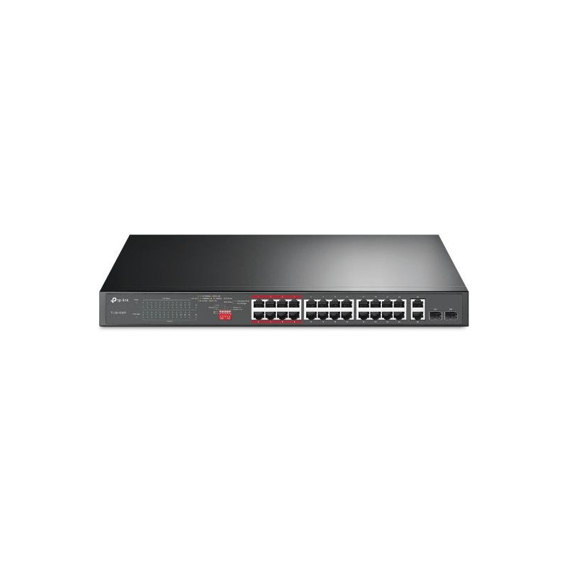 Switch, TP-LINK, TL-SL1226P, Desktop / pedestal, 24x10Base-T / 100Base-TX, 2x10Base-T / 100Base-TX / 1000Base-T, PoE+ po