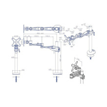 TV SET ACC DESK MOUNT SILVER / 10-26&quot; FPMA-D935G NEOMOUNTS