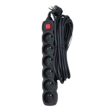 Esperanza ELK219K Power strip 6GN / 5M Black