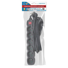 Esperanza ELK219K Power strip 6GN / 5M Black