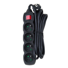 Esperanza ELK213K Power strip 4GN / 3M Black