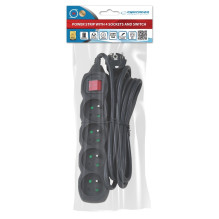 Esperanza ELK213K Power strip 4GN / 3M Black