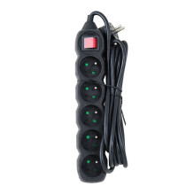 Esperanza ELK215K Power strip 5GN / 3M Black