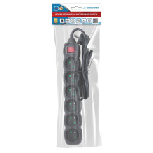 Esperanza ELK217K Power strip 6GN / 1,5M Black