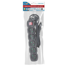 Esperanza ELK214K Power strip 5GN / 1,5M Black