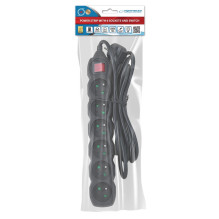 Esperanza ELK218K Power strip 6GN / 3M Black