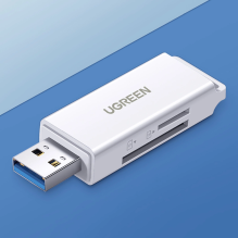 Ugreen nešiojamas TF / SD kortelių skaitytuvas, skirtas USB 3.0 juodai (CM104)