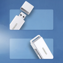 Ugreen nešiojamas TF / SD kortelių skaitytuvas, skirtas USB 3.0 juodai (CM104)