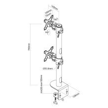 MONITOR ACC DESK MOUNT 17-49&quot; / FPMA-D960DVBLACKPLUS NEOMOUNTS