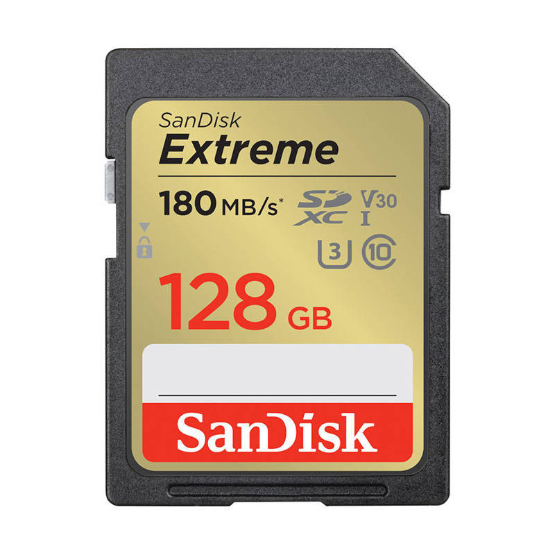 Atminties kortelė SANDISK EXTREME SDXC 128 GB 180/ 90 MB/ s UHS-I U3 (SDSDXVA-128G-GNCIN)