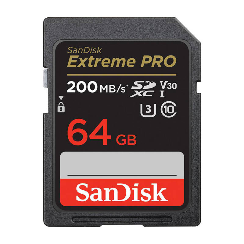 Atminties kortelė SANDISK EXTREME PRO SDXC 64GB 200/ 90 MB/ s UHS-I U3 (SDSDXXU-064G-GN4IN)