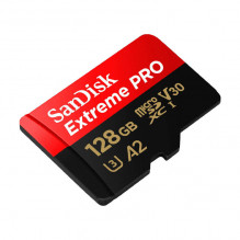 Atminties kortelė SANDISK EXTREME PRO microSDXC 128GB 200/ 90 MB/ s UHS-I U3 (SDSQXCD-128G-GN6MA)