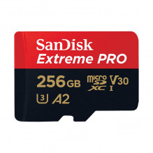 Atminties kortelė SANDISK EXTREME PRO microSDXC 256GB 200/ 140 MB/ s UHS-I U3 (SDSQXCD-256G-GN6MA)