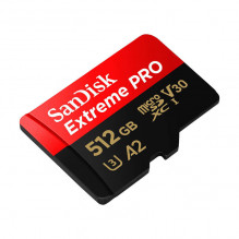 Atminties kortelė SANDISK EXTREME PRO microSDXC 512GB 200/ 140 MB/ s UHS-I U3 (SDSQXCD-512G-GN6MA)
