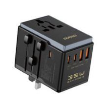 Dudao Dudao A35Pro 35W EU / JK / AUS / JAV / JP kelioninis adapteris 3x USB-C 2x USB-A - juodas