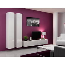 Cama TV Stand VIGO '180' 30 / 180 / 40 white / white gloss