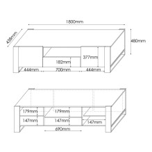 Cama TV stand WOOD wotan / antracite