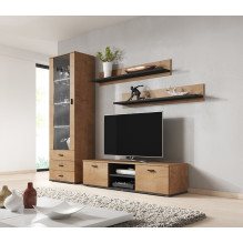 Cama TV stovas SOHO 140 lefkas ąžuolas / juodas