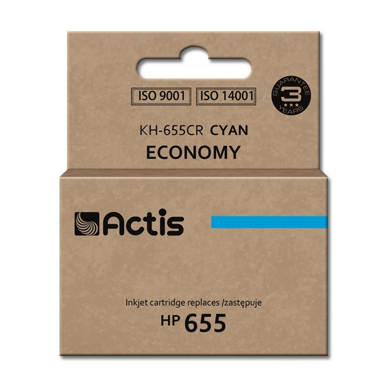 Actis KH-655CR ink (replacement for HP 655 CZ110AE Standard 12 ml cyan)