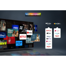 TCL C65 Serie C6 Smart TV QLED 4K 55&quot; 55C655, garso Onkyo su žemųjų dažnių garsiakalbiu, Dolby Vision - Atmos, Goog