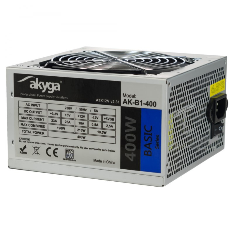 Akyga AK-B1-400 power supply unit 400 W 20+4 pin ATX ATX Green