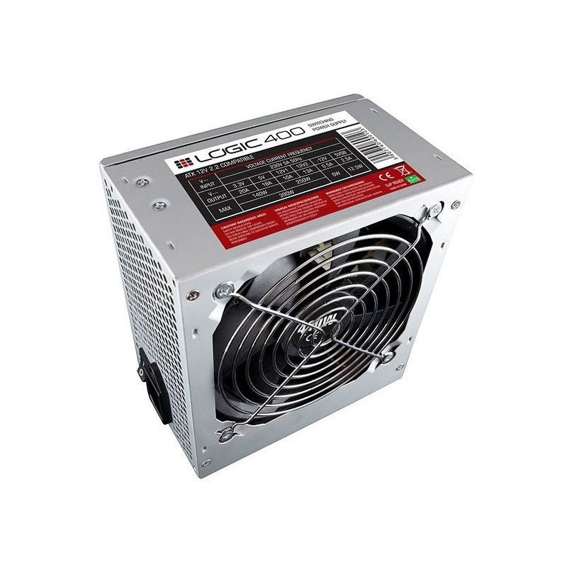 Logic 400 power supply unit 400 W 20+4 pin ATX ATX Stainless steel