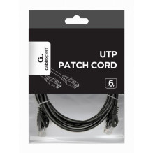 PATCH CABLE CAT6 UTP 2M / BLACK PP6U-2M / BK GEMBIRD