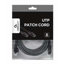 PATCH CABLE CAT6 UTP 5M / BLACK PP6U-5M / BK GEMBIRD