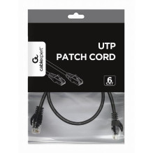 PATCH CABLE CAT6 UTP 0.25M / PP6U-0.25M / BK GEMBIRD