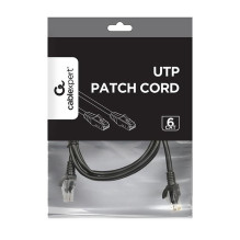 PATCH CABLE CAT6 UTP 1.5M / BLACK PP6U-1.5M / BK GEMBIRD