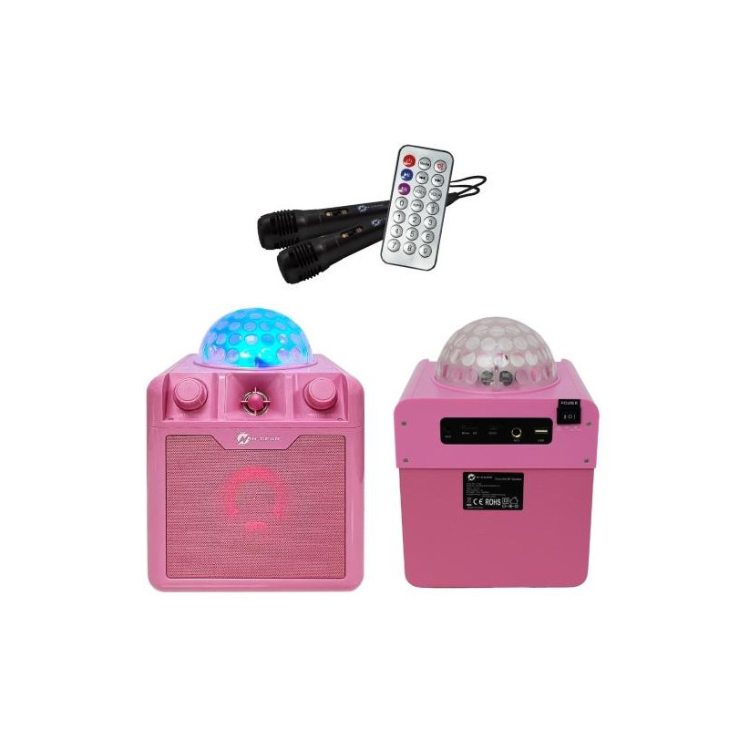 Portable Speaker, N-GEAR, DISCO BLOCK 410 PINK, Pink, Wireless, Bluetooth, DISCOBLOCK410P