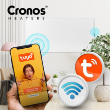 Cronos Synthelith Pro CRP-500TWP 500 vatų pilkos spalvos infraraudonųjų spindulių šildytuvas su Wi-Fi ir nuotolinio vald