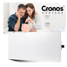 Cronos Synthelith Pro CRP-500TWP 500W baltas infraraudonųjų spindulių šildytuvas su WiFi ir nuotolinio valdymo pultu