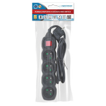 Esperanza ELK212K Power strip 4GN / 1,5M Black