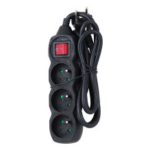 Esperanza ELK210K Power strip 3GN / 1,5M Black