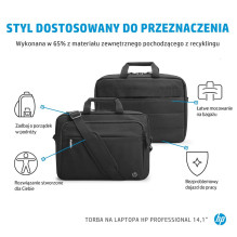 „HP Professional“ 14,1 colio nešiojamojo kompiuterio krepšys, 14,1 colio „Messenger“ dėklas, juodas