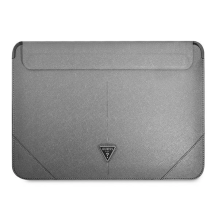 Guess Saffiano Triangle Logo case for a 14&quot; laptop - silver