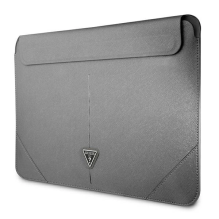 Guess Saffiano Triangle Logo case for a 14&quot; laptop - silver