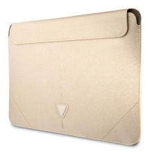 Guess Saffiano Triangle Logo case for a 16&quot; laptop - beige