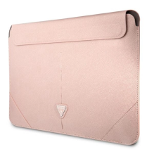 Guess Saffiano Triangle Logo case for a 16&quot; laptop - pink