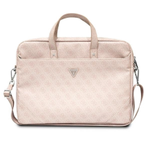 Guess Saffiano 4G Triangle Logo bag for a 16&amp; 39 &amp; 39 laptop - pink