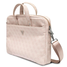 Guess Saffiano 4G Triangle Logo bag for a 16&amp; 39 &amp; 39 laptop - pink