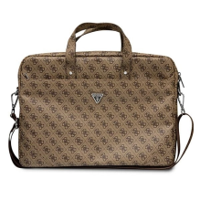 Guess Saffiano 4G Triangle Logo bag for a 16&amp; 39 &amp; 39 laptop - brown