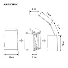 Activejet AJE-TECHNIC LED desk lamp with display white