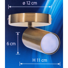 Activejet SPECTRA vieno aukso spalvos sieninis šviestuvas GU10 svetainei