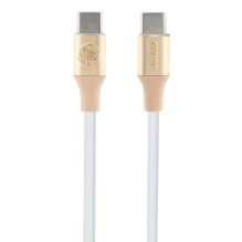 Guess Ebossed Logo USB-C / USB-C Cable 1.5m Fast Charging - Gold